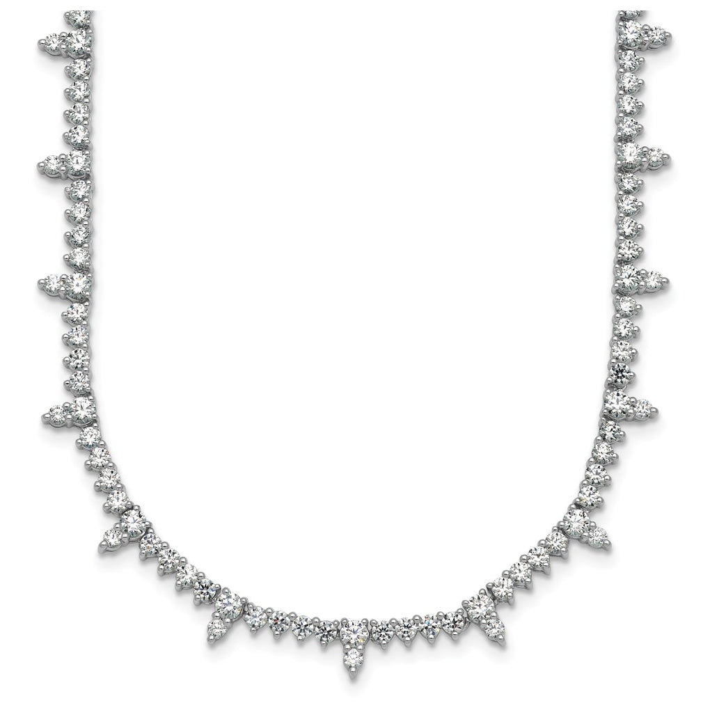 14k White Gold 4 carat Lab Grown Diamond VS+ F+ Complete 18 inch Fashion Tennis Necklace