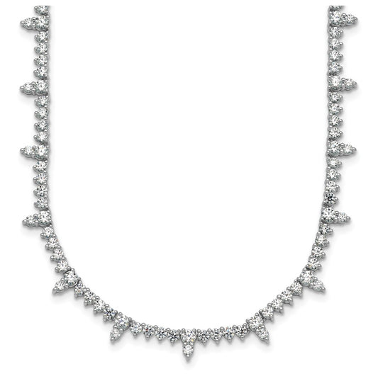 14k White Gold 4 carat Lab Grown Diamond VS+ F+ Complete 18 inch Fashion Tennis Necklace