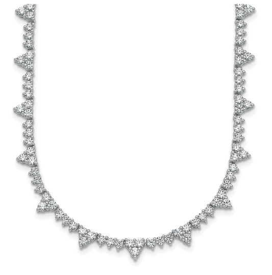 14k White Gold 4 carat Lab Grown Diamond VS+ F+ Complete 18 inch Fashion Tennis Necklace