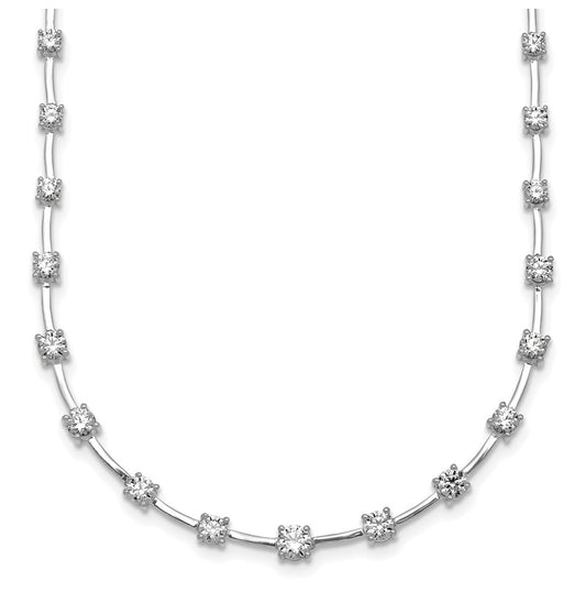 14k White Gold 2 carat Lab Grown Diamond VS+ F+ Complete 18 inch Fashion Tennis Necklace