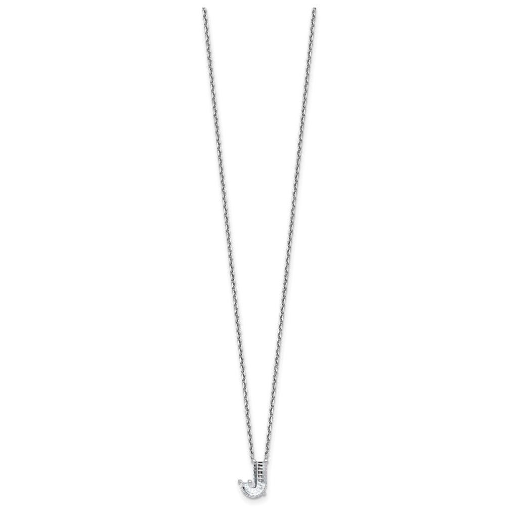 14k Yellow Gold Lab Grown Diamond VS+ F+ Complete Letter Single Stone 18 inch Necklace