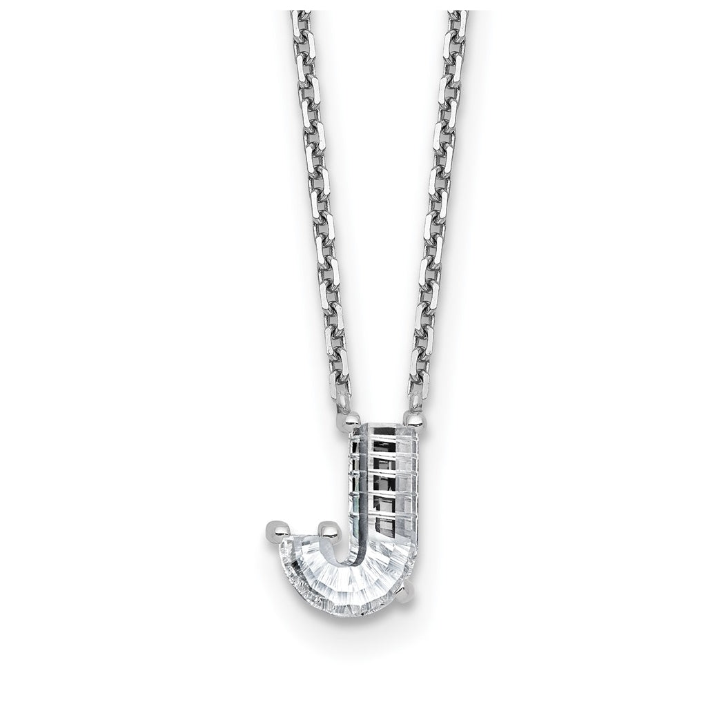 14k Yellow Gold Lab Grown Diamond VS+ F+ Complete Letter Single Stone 18 inch Necklace