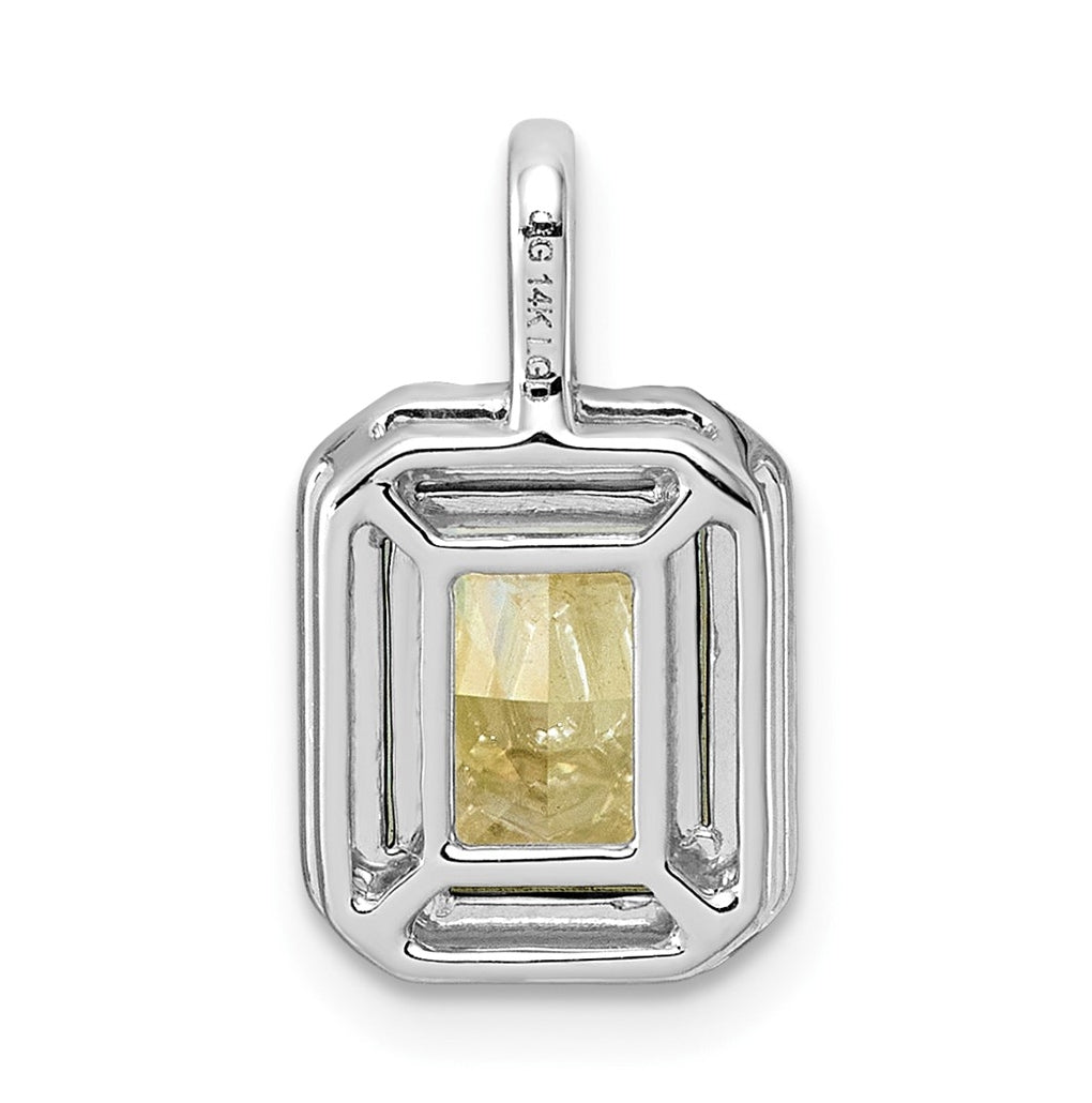 Emma Grace 14K Two-Tone Gold 2 1/4ct LabGrown Diamond Cert Vivid Yellow & VS+ F+ Comp Penda – Elegant Jewelry Gift for Birthday, Anniversary, Engagement, Wedding