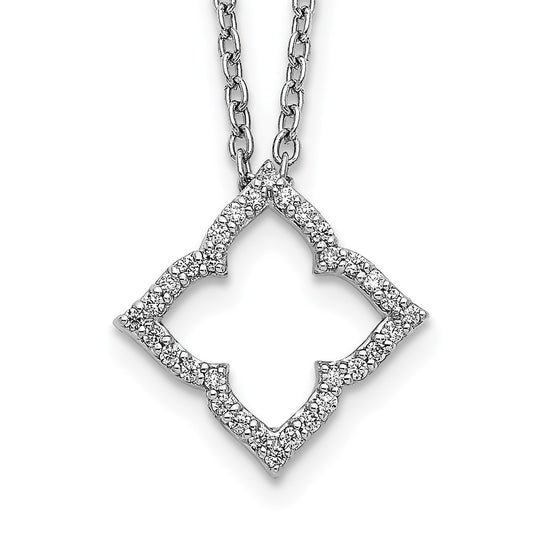 14k White Gold Diamond 18 inch Necklace