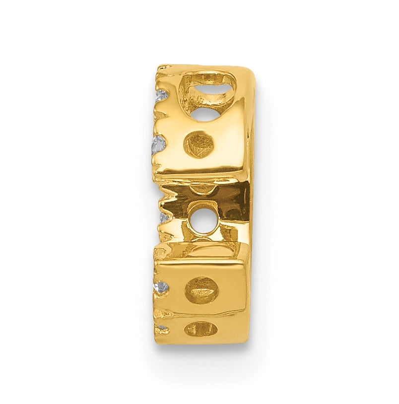 10K Yellow Gold  Diamond Letter C Initial Charm