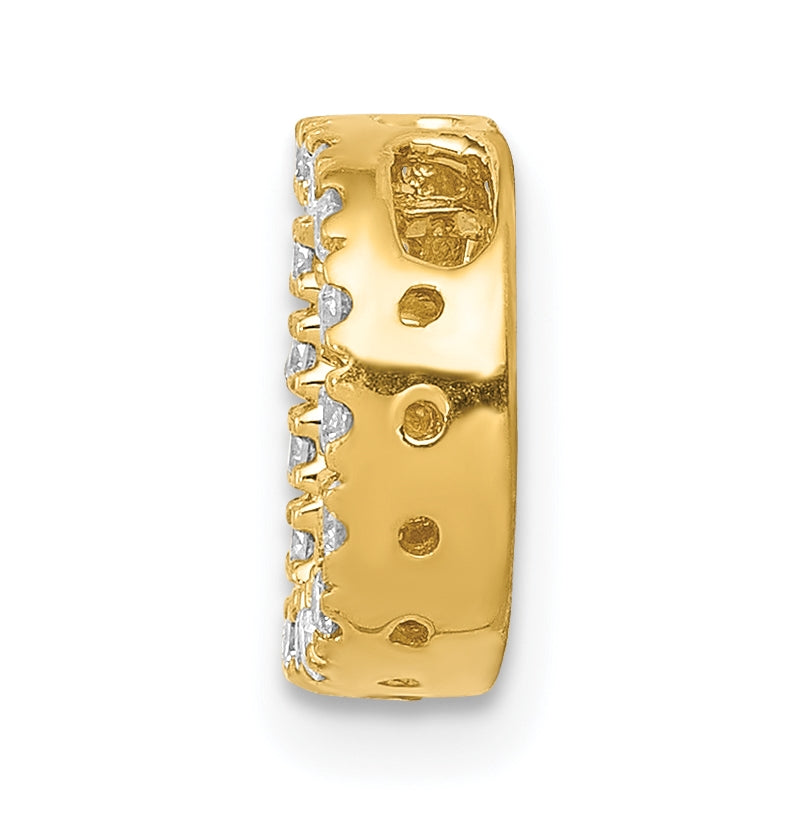 10K Yellow Gold  Diamond Letter D Initial Charm