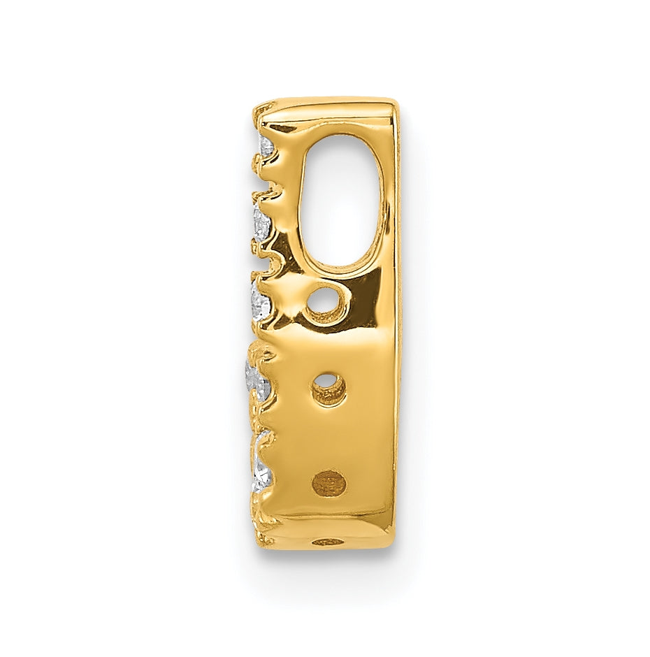 10K Yellow Gold  Diamond Letter J Initial Charm