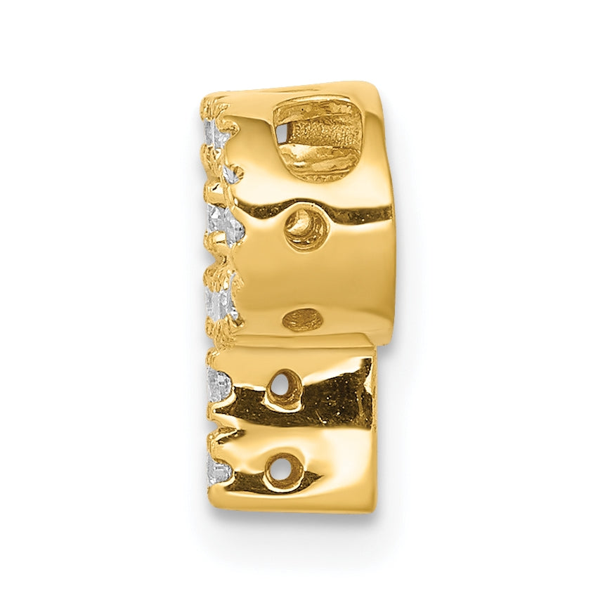 10K Yellow Gold  Diamond Letter P Initial Charm