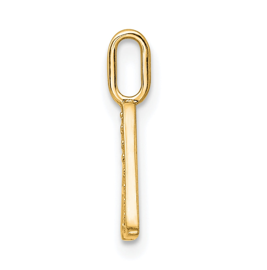 14K Yellow Gold Diamond Letter A Initial-Pendants