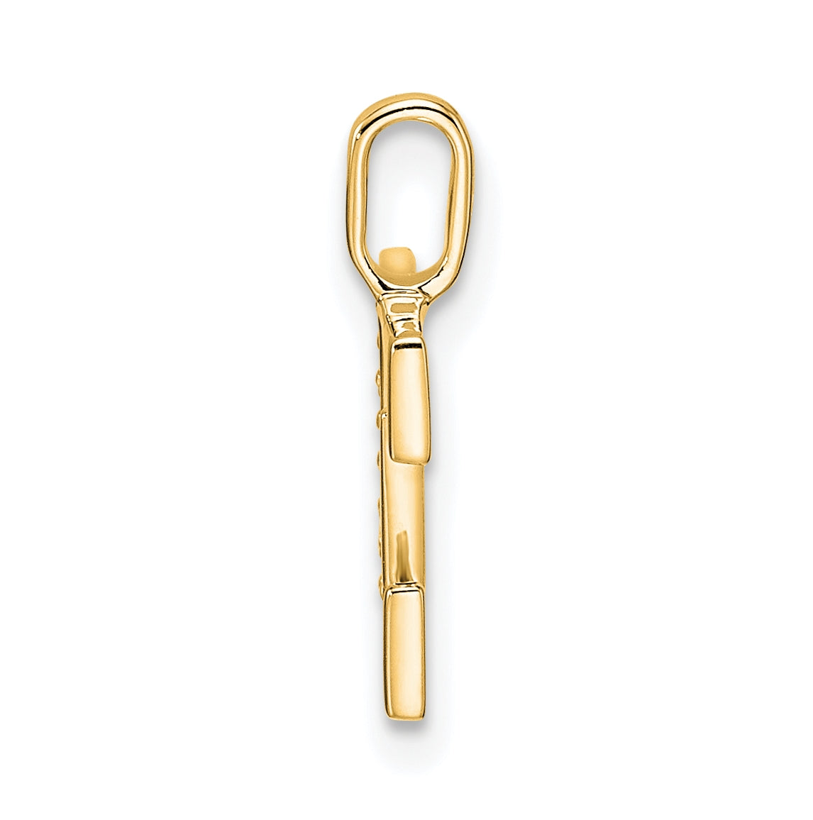 14K Yellow Gold Diamond Letter E Initial-Pendants
