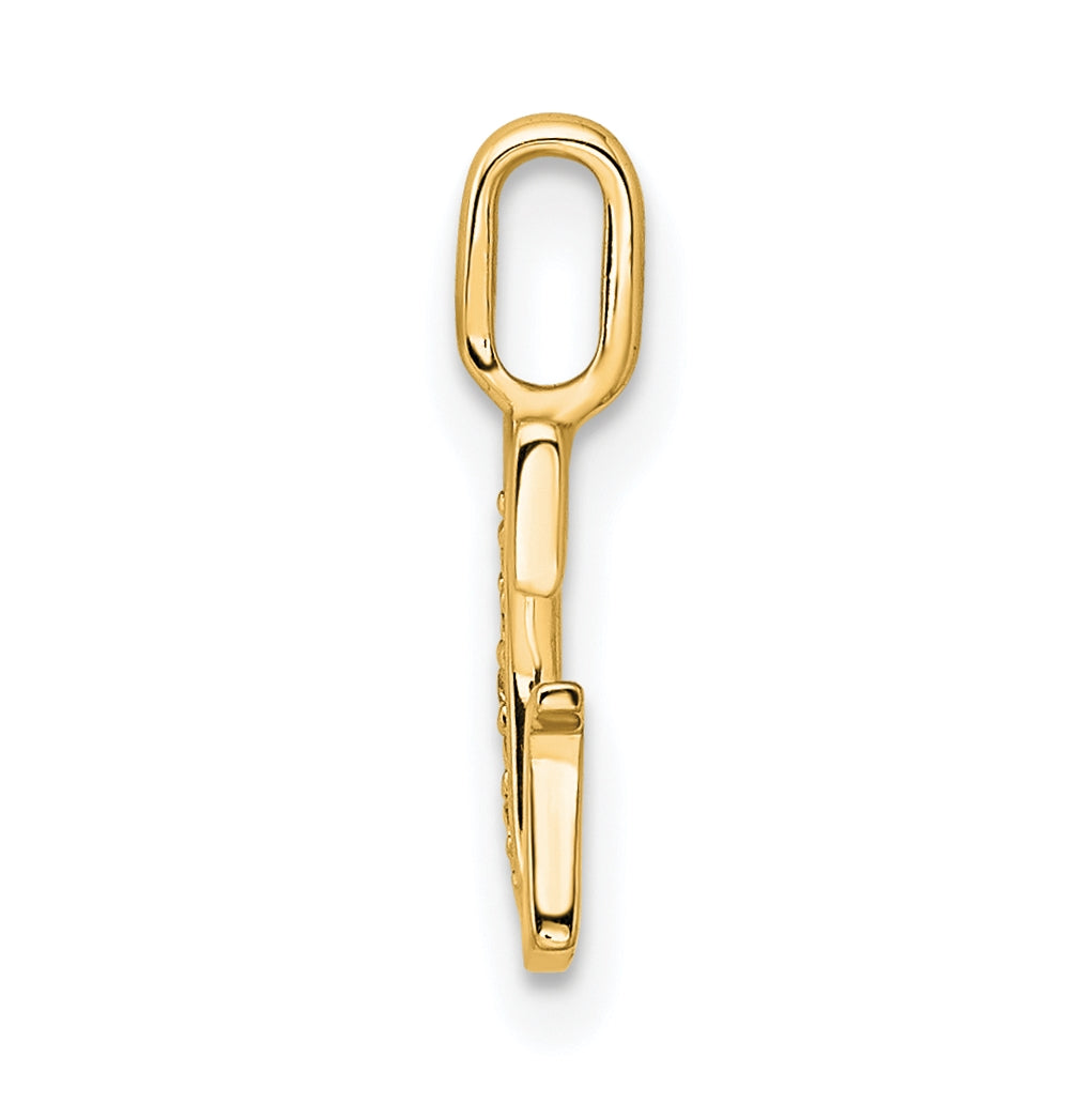 14K Yellow Gold Diamond Letter G Initial-Pendants