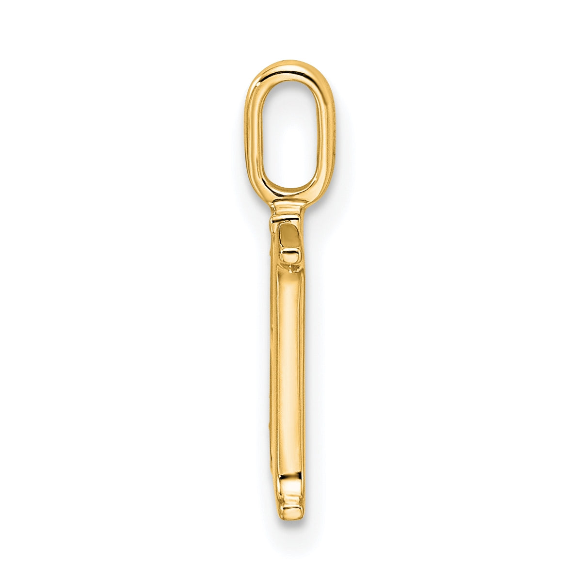 14K Yellow Gold Diamond Letter H Initial-Pendants