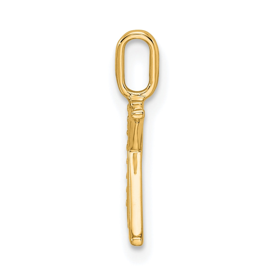 14K Yellow Gold Diamond Letter K Initial-Pendants
