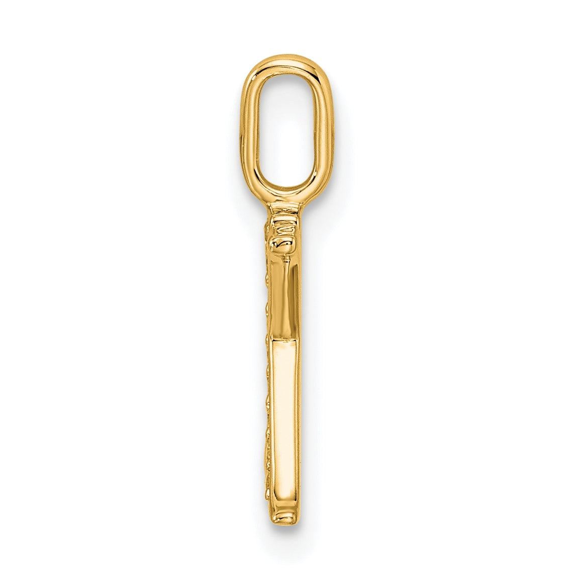 10K Yellow Gold Diamond Letter X Initial Pendant