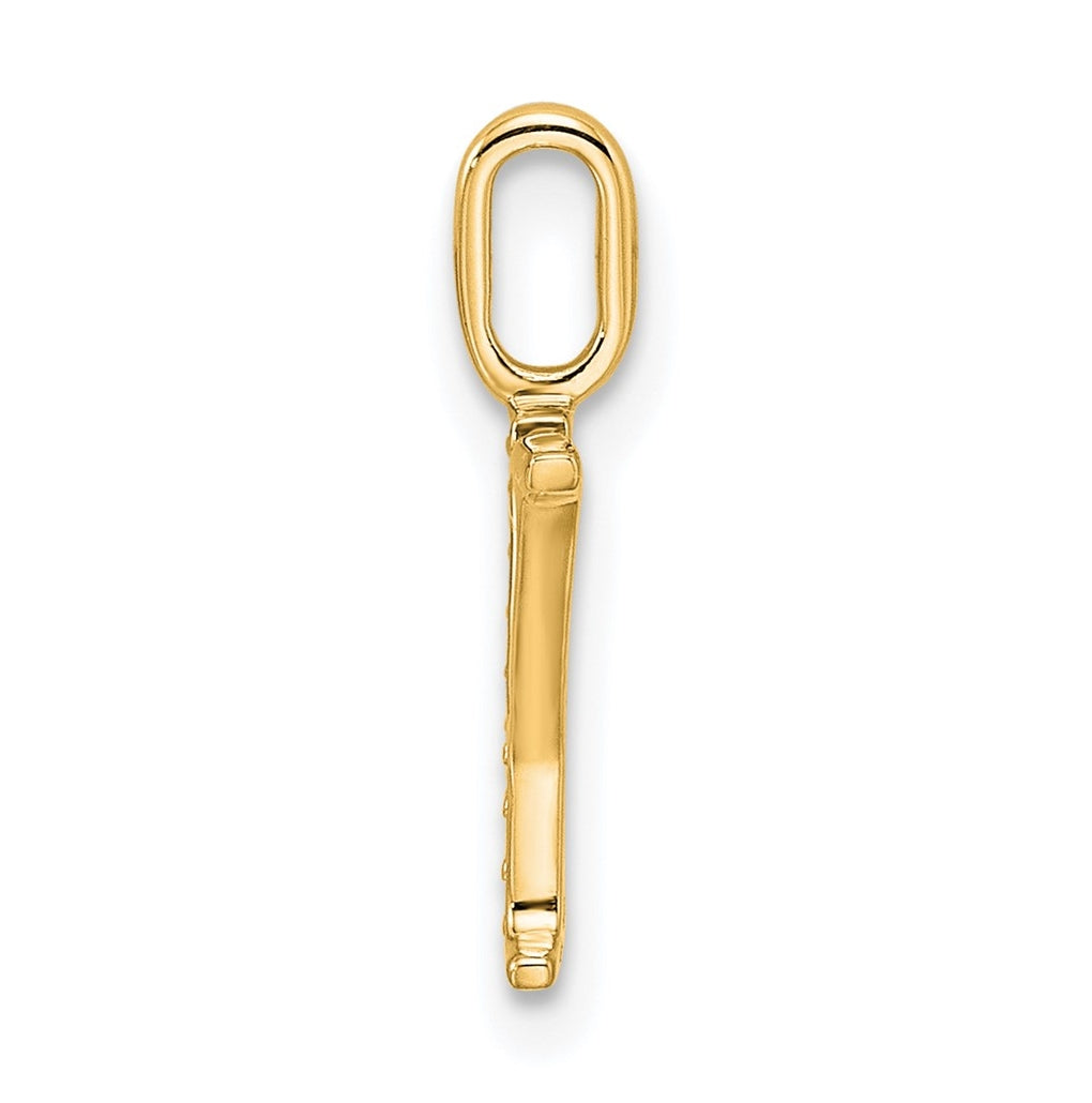 10k Yellow Gold Diamond Letter Y Initial Pendant