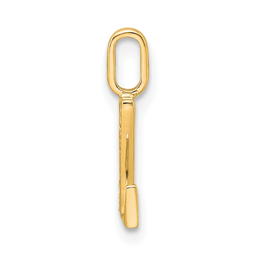 10K Yellow Gold Diamond Letter Z Initial Pendant