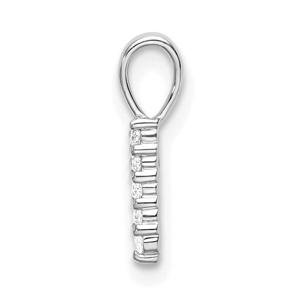 14k White Gold Diamond Number 1 Pendants