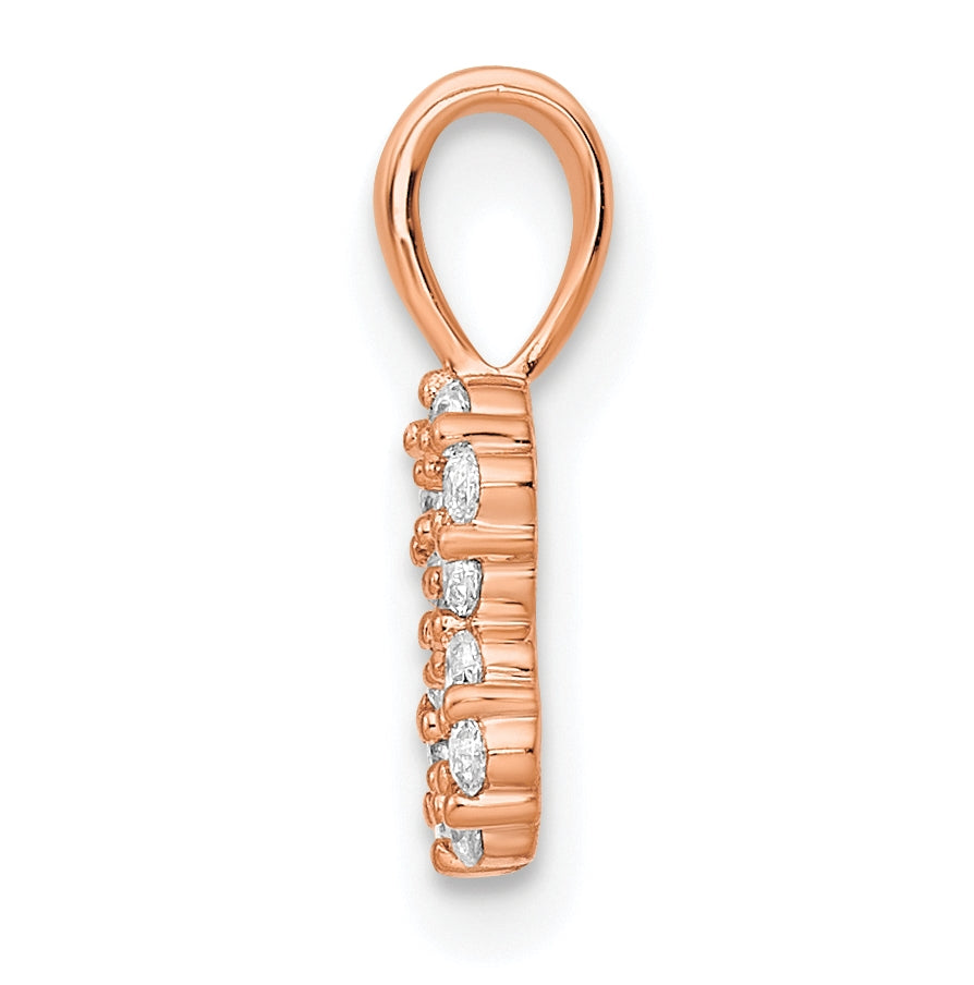 14k Rose Gold Diamond Number 8 Pendant