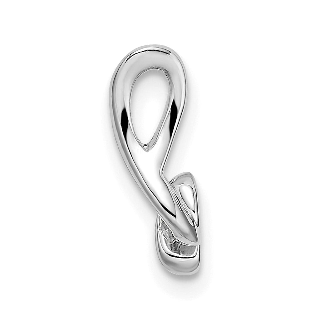 14k White Gold 1/10 carat Lab Grown Diamond VS/SI+ G+ Complete Fashion Pendant