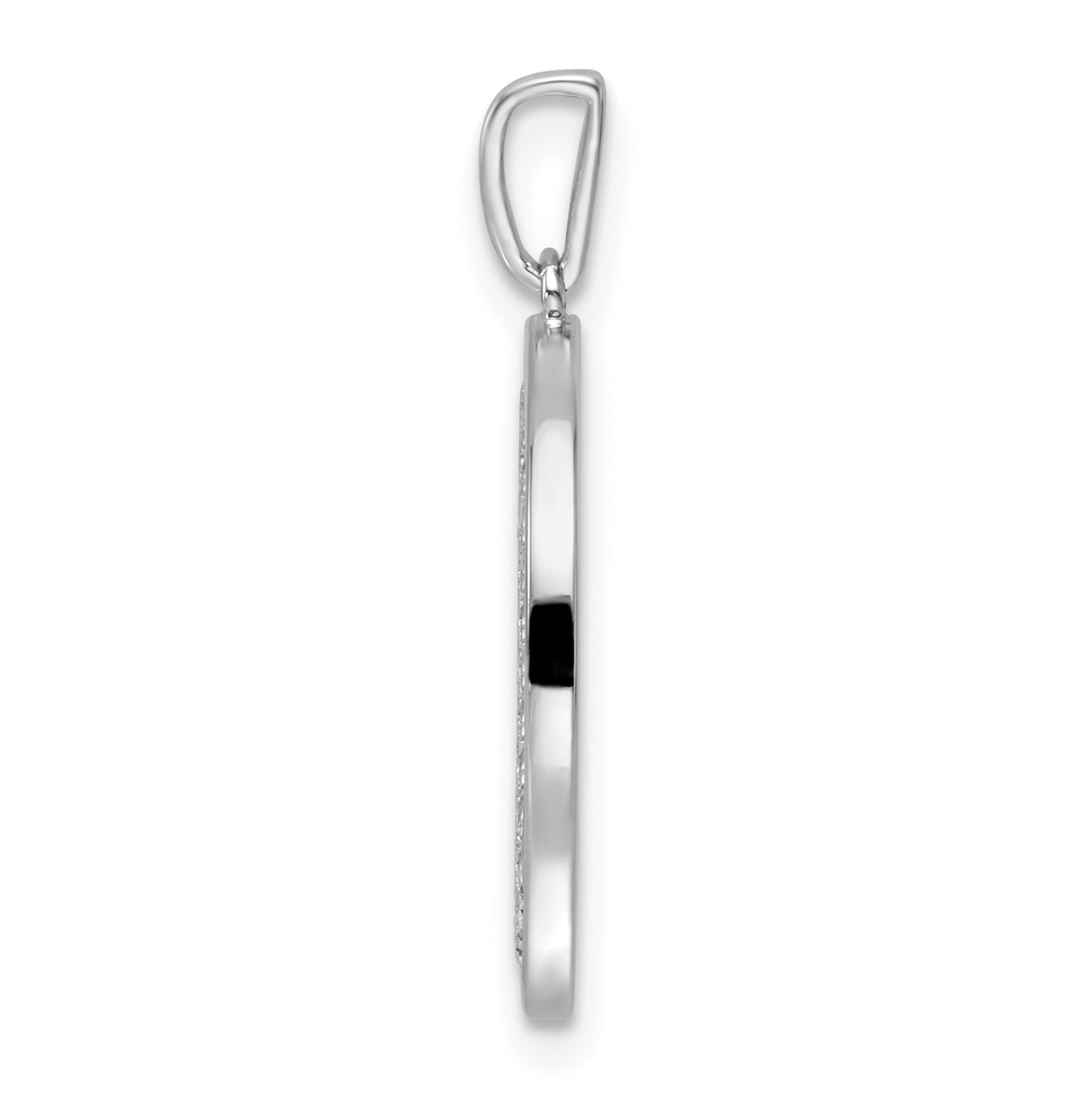 14K White Gold Gatsby Diamond Initial S Charm