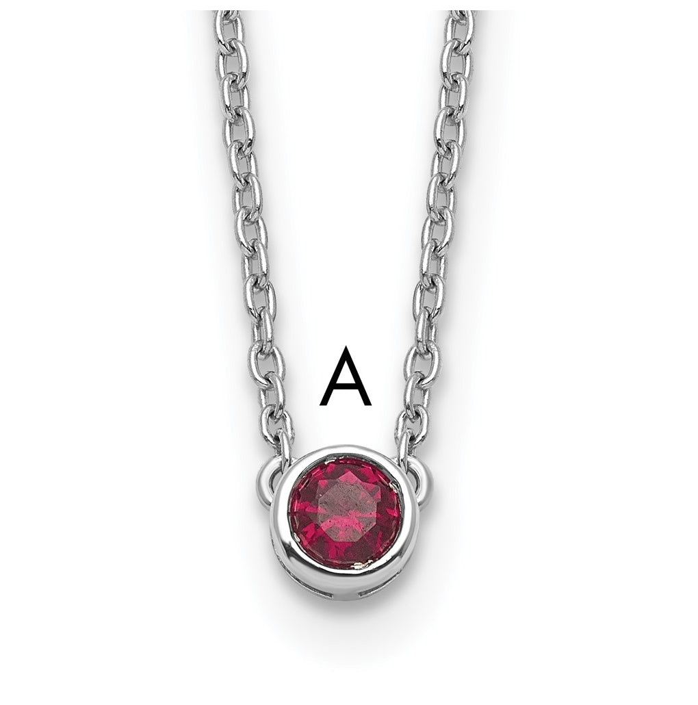 14K Yellow Or White Gold Genuine Birthstone Complete Family Necklace – Elegant Jewelry Gift for Birthday, Anniversary, Engagement, Wedding