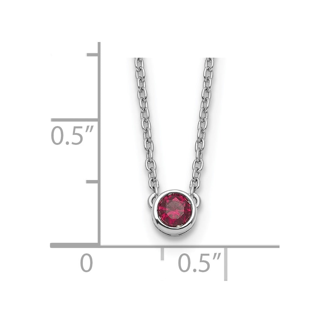 14K Yellow Or White Gold Synthetic Birthstone Complete Family Necklace – Elegant Jewelry Gift for Birthday, Anniversary, Engagement, Wedding