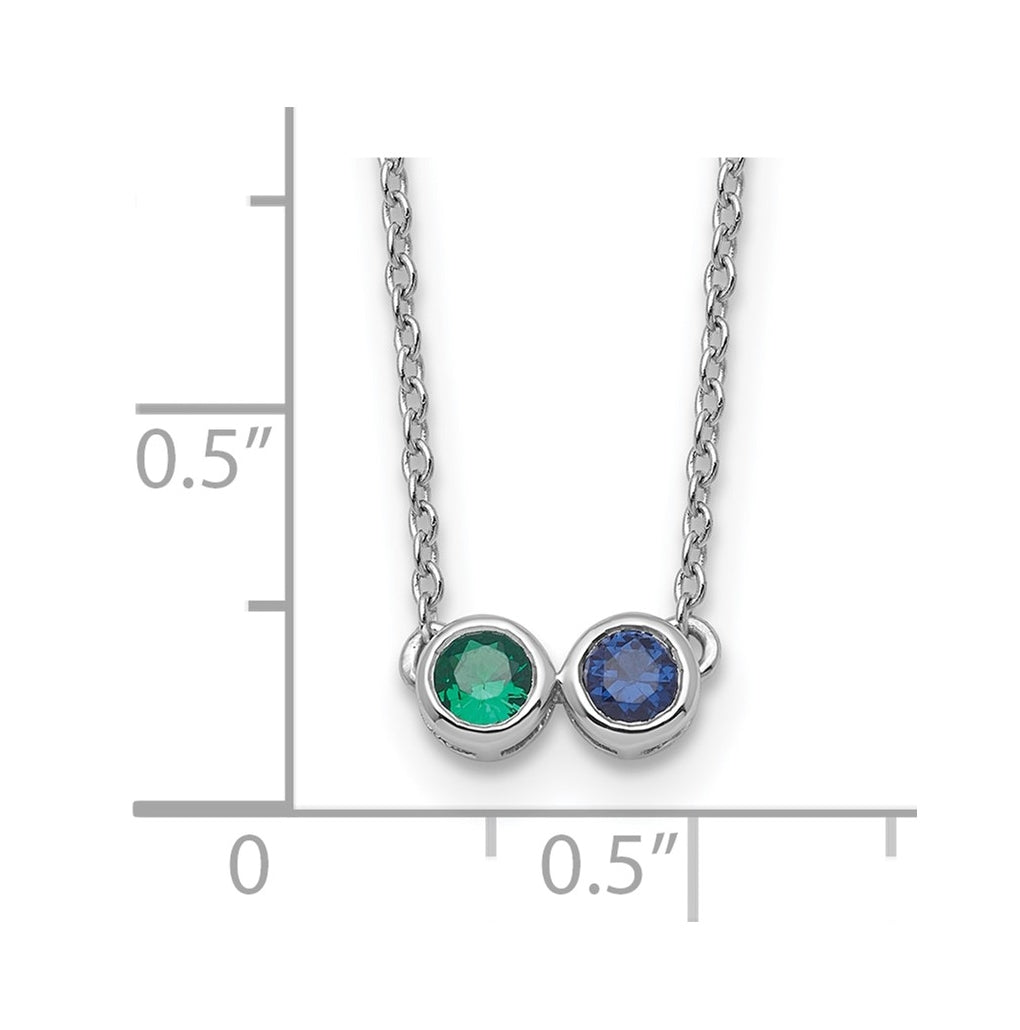 14K Yellow Or White Gold Genuine Birthstone Complete Family Necklace – Elegant Jewelry Gift for Birthday, Anniversary, Engagement, Wedding