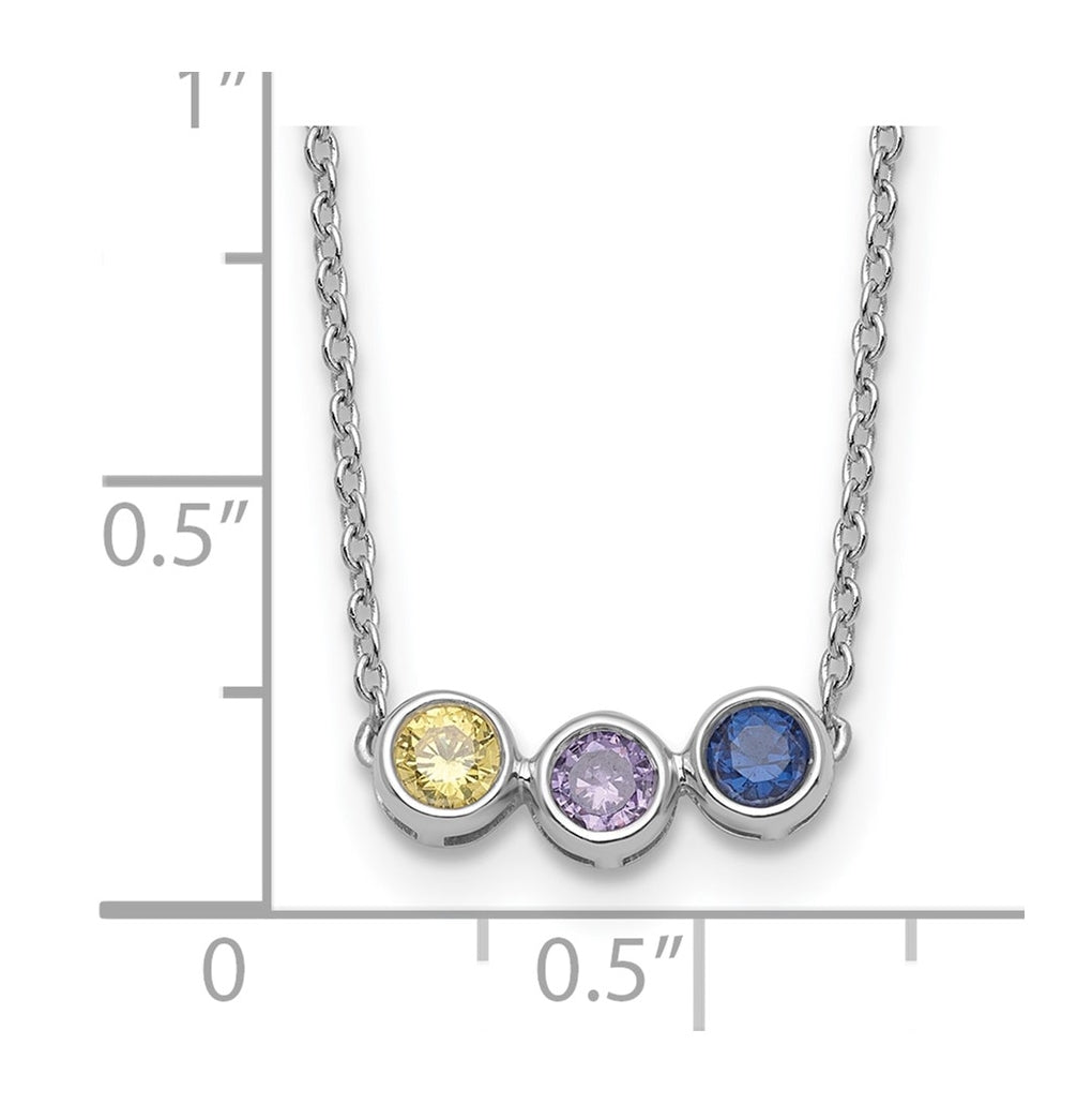 14K Yellow Or White Gold Genuine Birthstone Complete Family Necklace – Elegant Jewelry Gift for Birthday, Anniversary, Engagement, Wedding