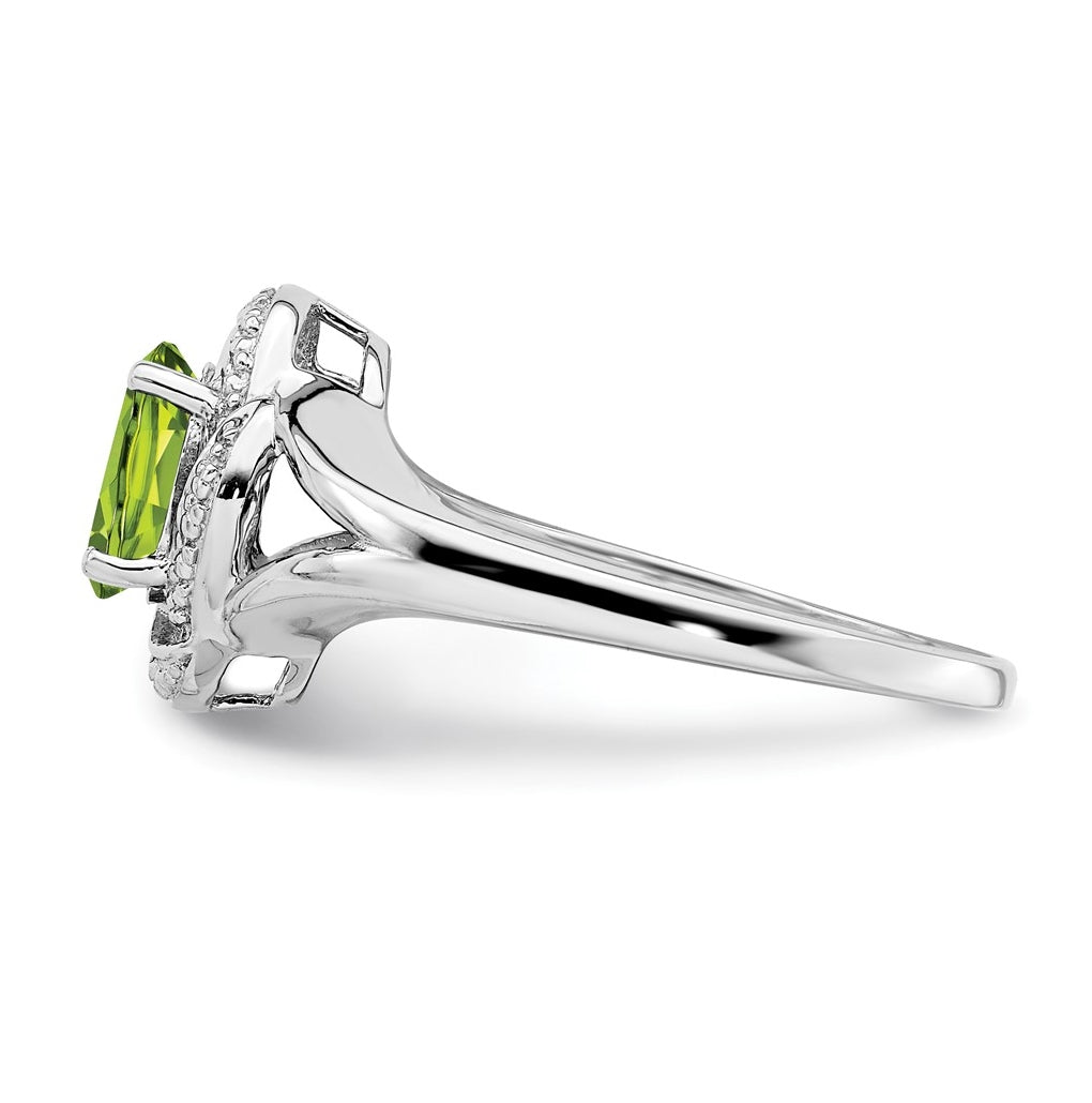 Sterling Silver Rhodium-plated Diamond & Gemstone Ring – Elegant Jewelry Gift for Birthday, Anniversary, Engagement, Wedding