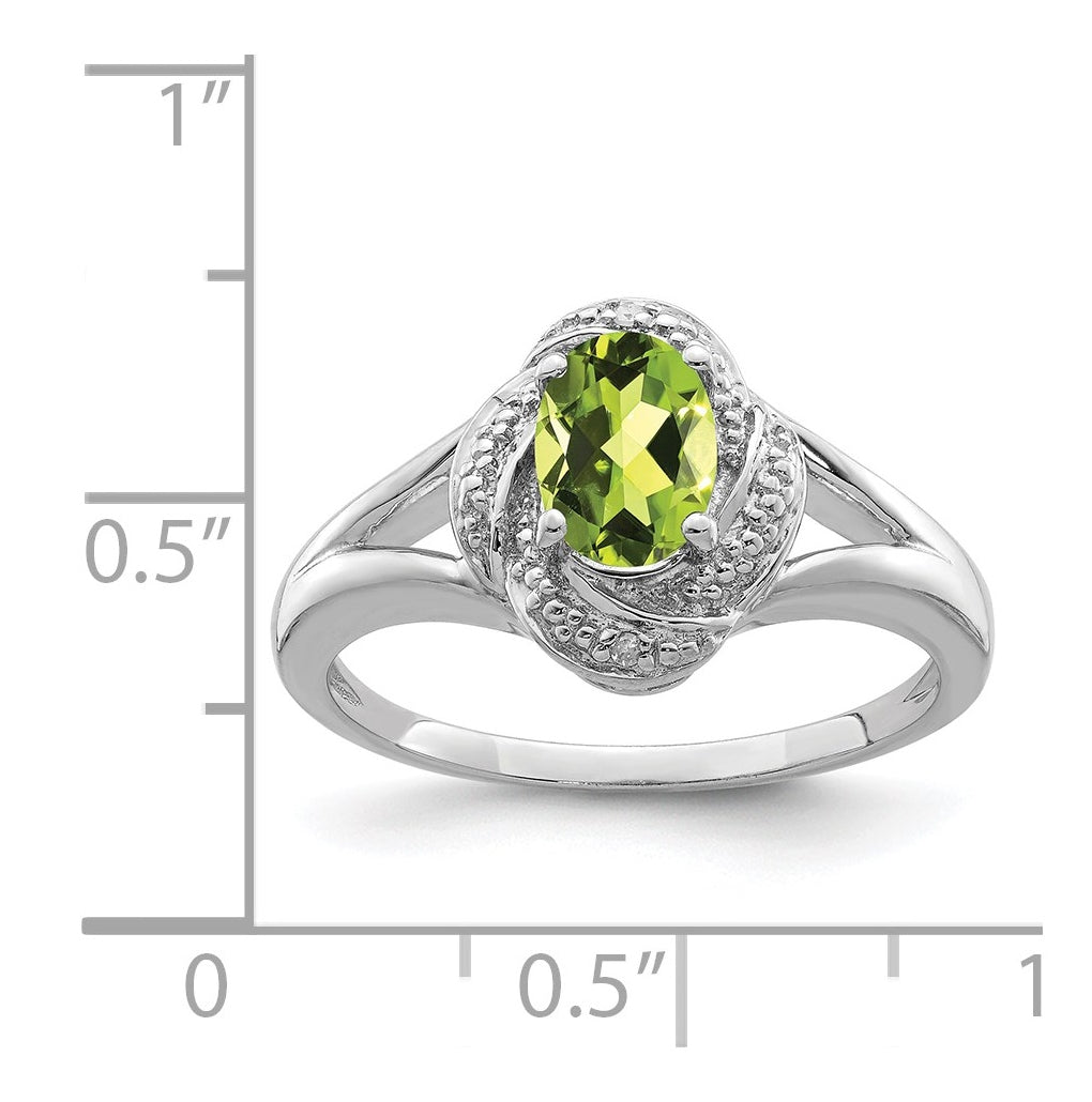 Sterling Silver Rhodium-plated Diamond & Gemstone Ring – Elegant Jewelry Gift for Birthday, Anniversary, Engagement, Wedding