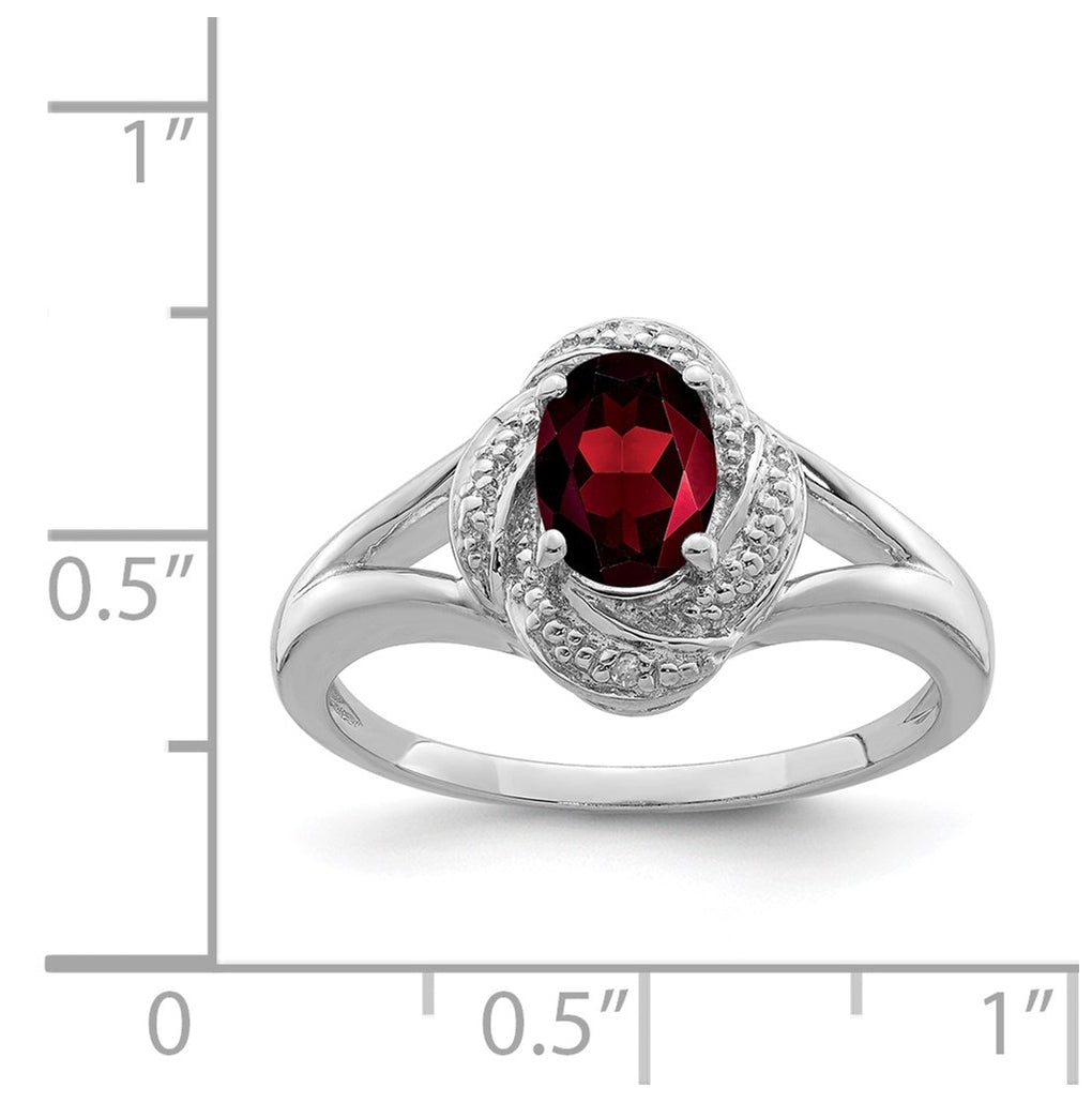 Sterling Silver Rhodium-plated Diamond & Gemstone Ring – Elegant Jewelry Gift for Birthday, Anniversary, Engagement, Wedding