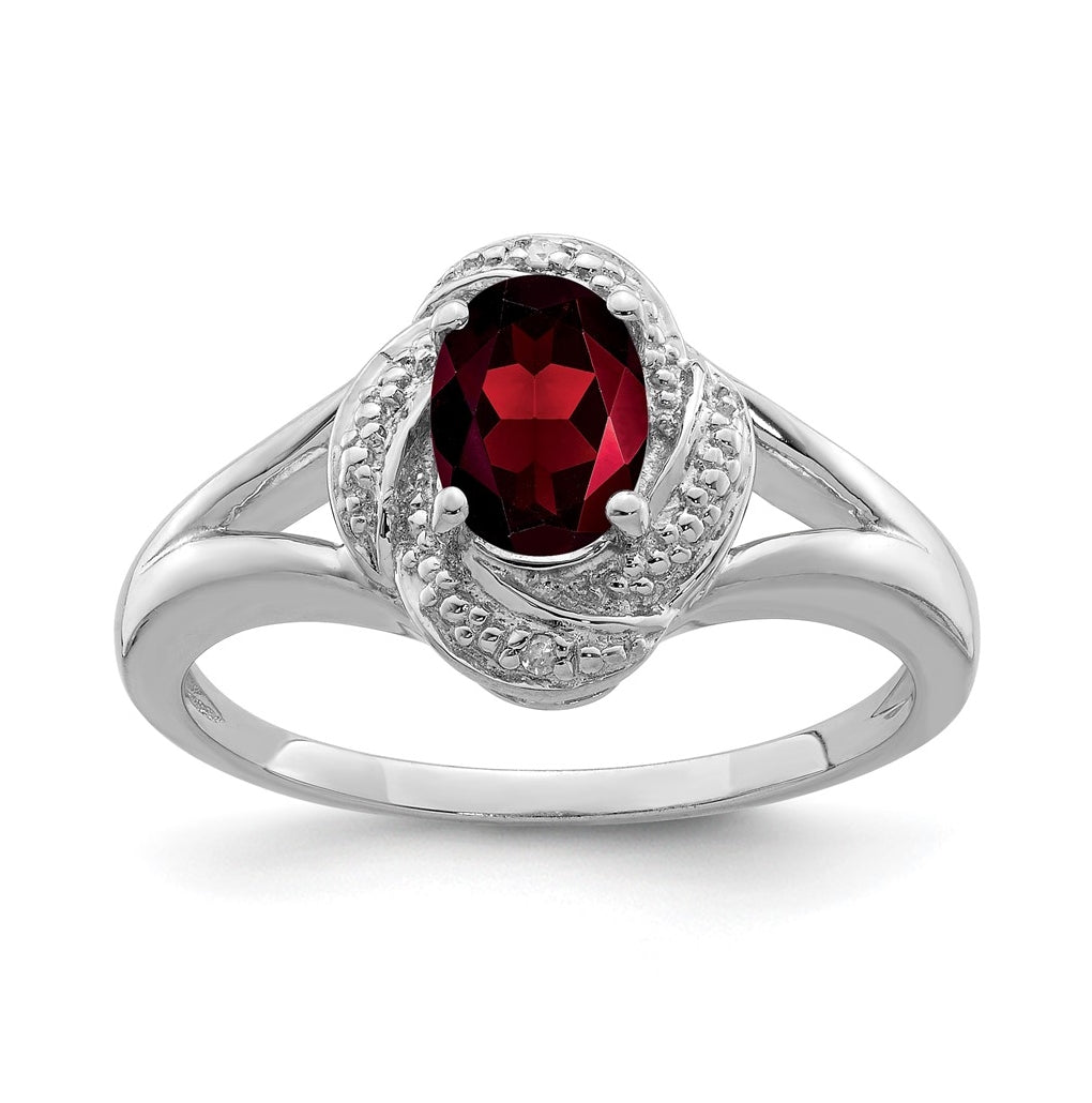 Sterling Silver Rhodium-plated Diamond & Gemstone Ring – Elegant Jewelry Gift for Birthday, Anniversary, Engagement, Wedding