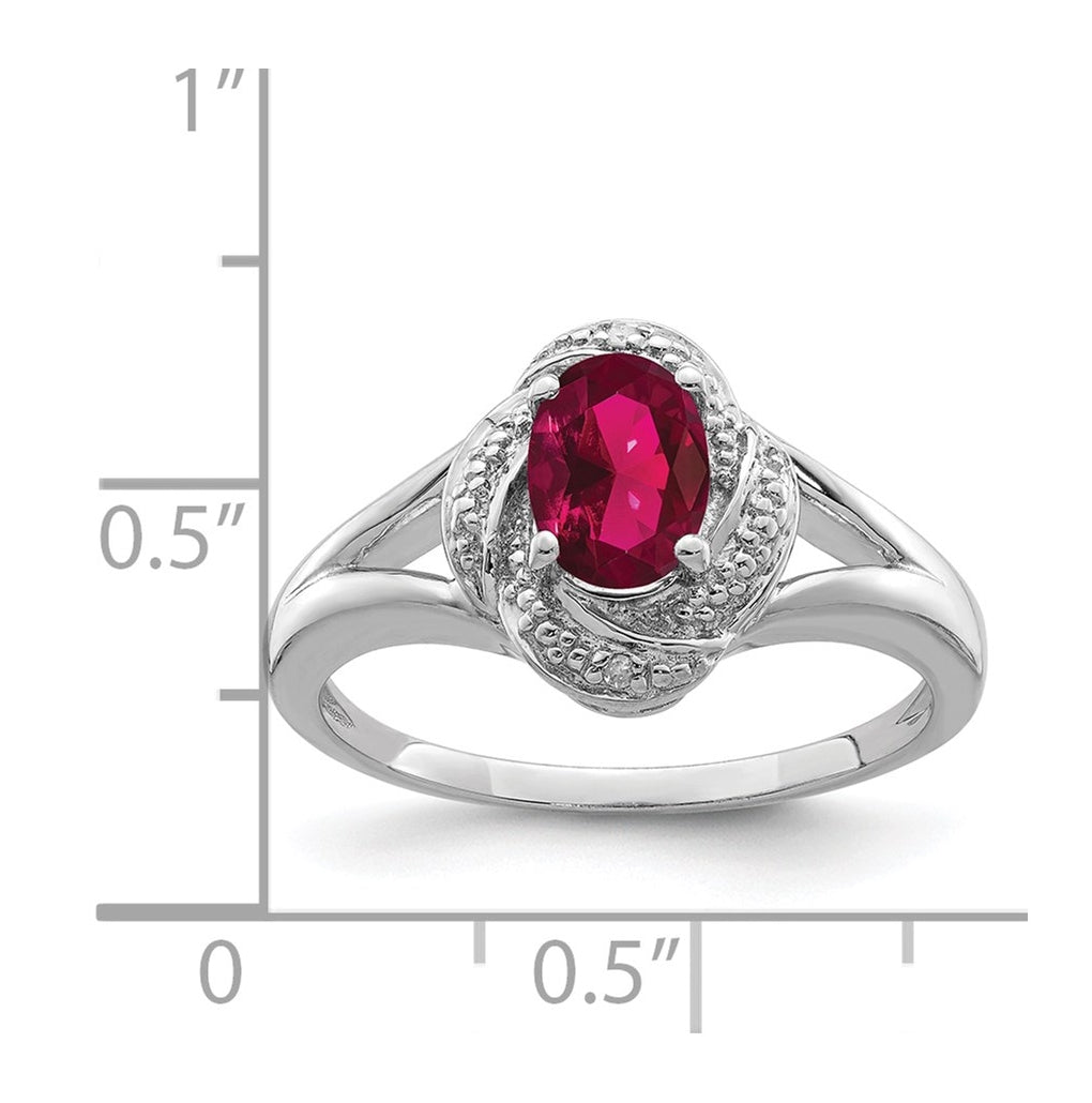 Sterling Silver Rhodium-plated Diamond & Gemstone Ring – Elegant Jewelry Gift for Birthday, Anniversary, Engagement, Wedding