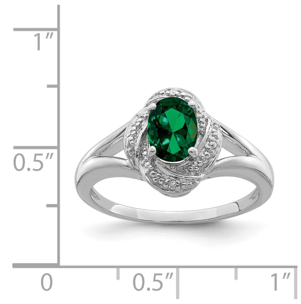Sterling Silver Rhodium-plated Diamond & Gemstone Ring – Elegant Jewelry Gift for Birthday, Anniversary, Engagement, Wedding