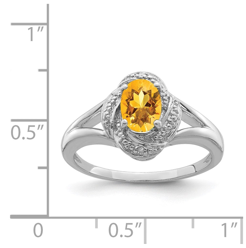 Sterling Silver Rhodium-plated Diamond & Gemstone Ring – Elegant Jewelry Gift for Birthday, Anniversary, Engagement, Wedding