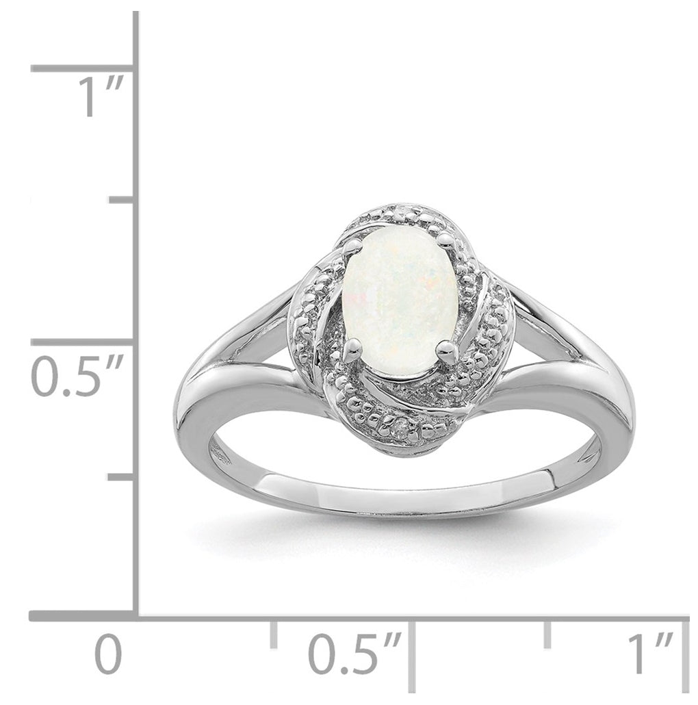 Sterling Silver Rhodium-plated Diamond & Gemstone Ring – Elegant Jewelry Gift for Birthday, Anniversary, Engagement, Wedding