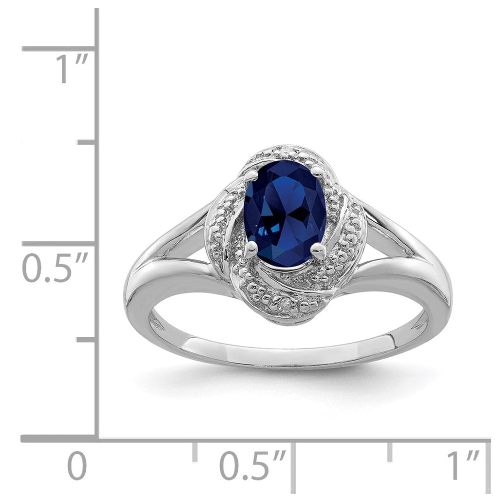 Sterling Silver Rhodium-plated Diamond & Gemstone Ring – Elegant Jewelry Gift for Birthday, Anniversary, Engagement, Wedding