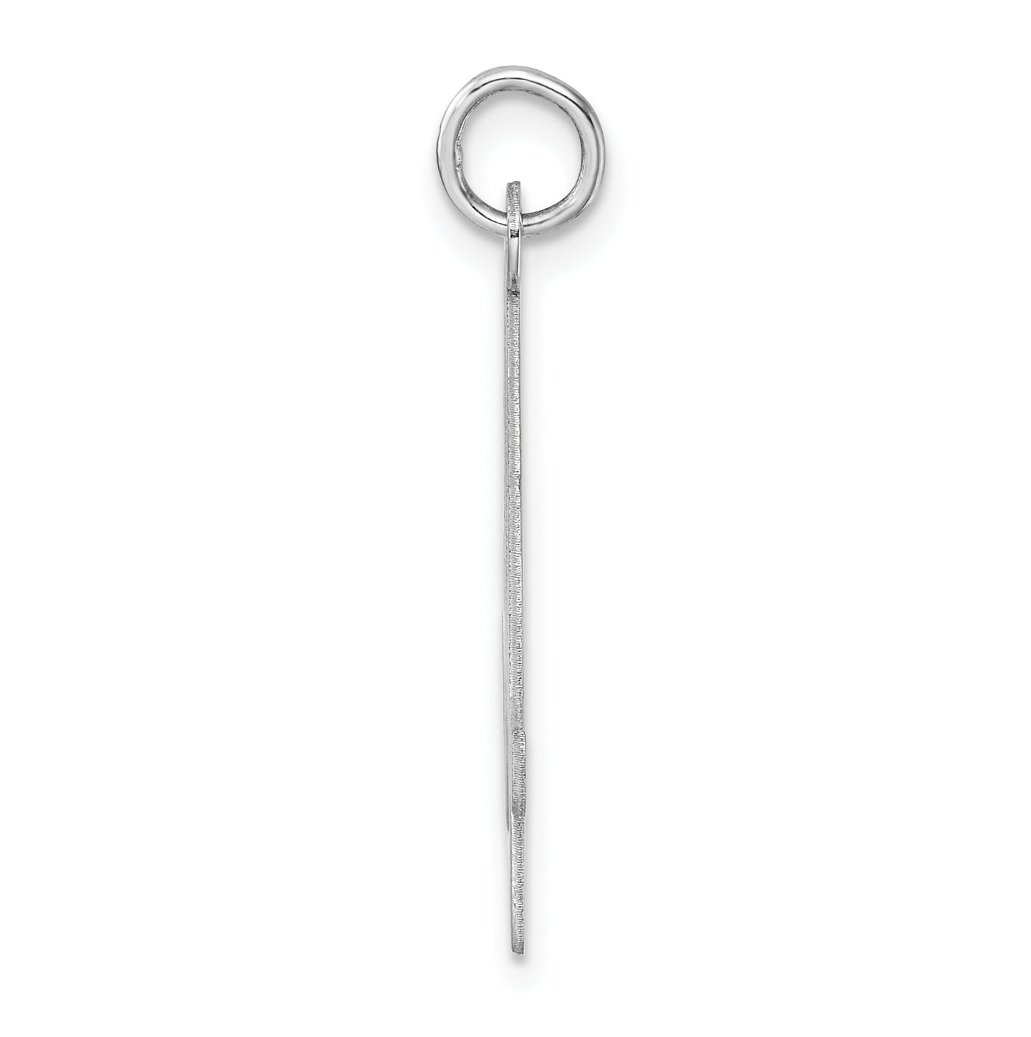 Large Sterling Silver Rhodium plated Script Letter A Initial Charm