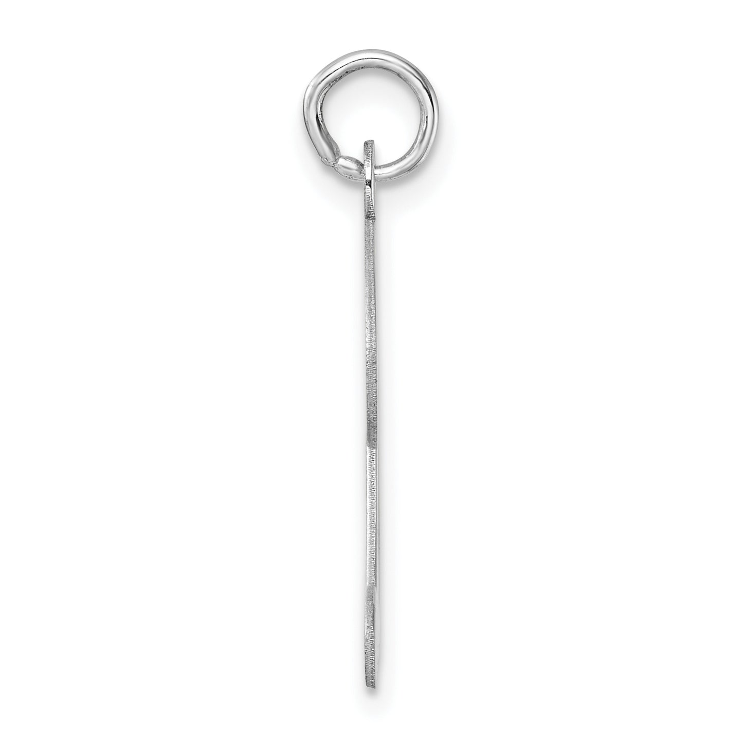 Large Sterling Silver Rhodium plated Script Letter D Initial Charm