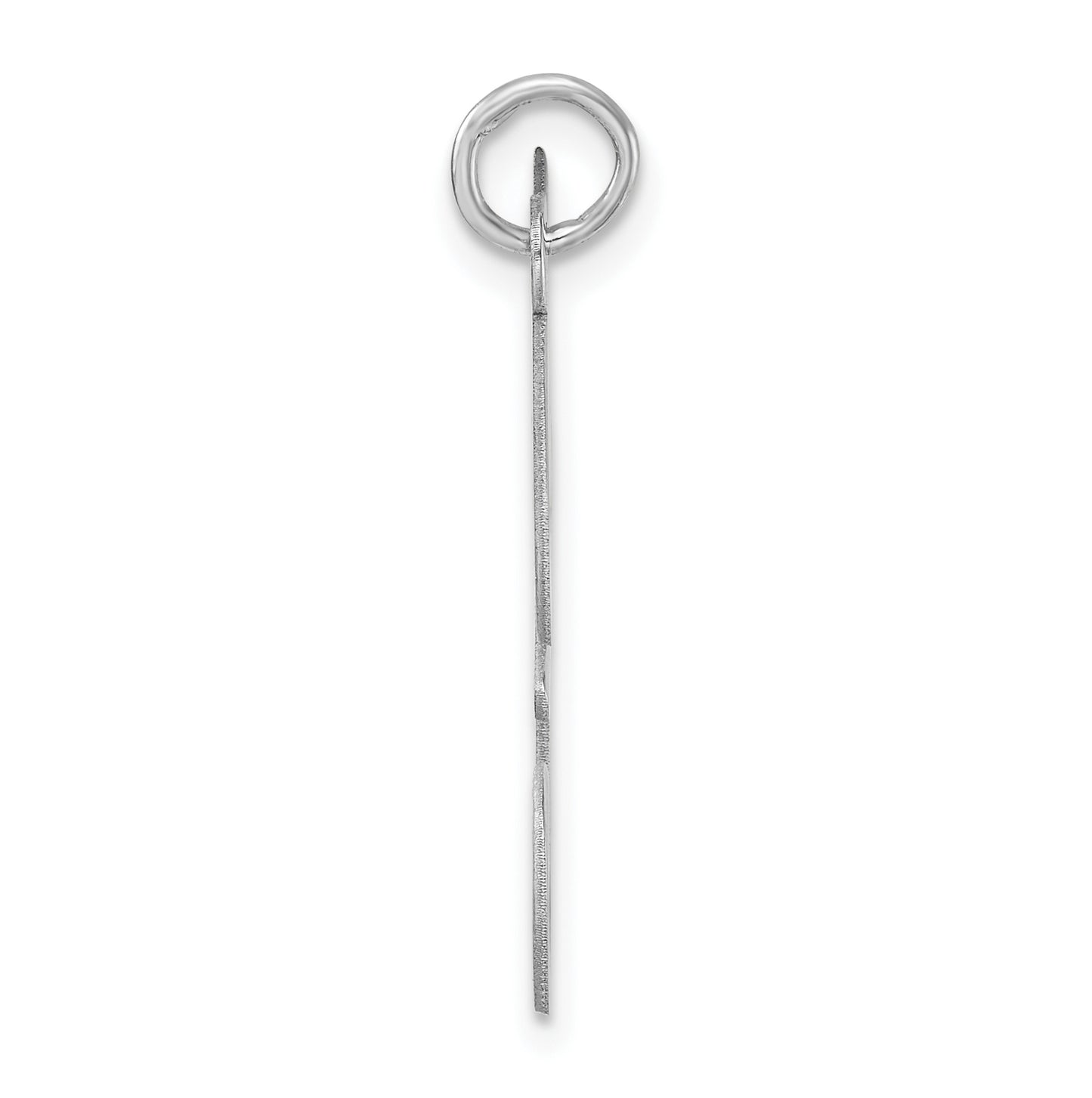 Large Sterling Silver Rhodium plated Script Letter F Initial Charm