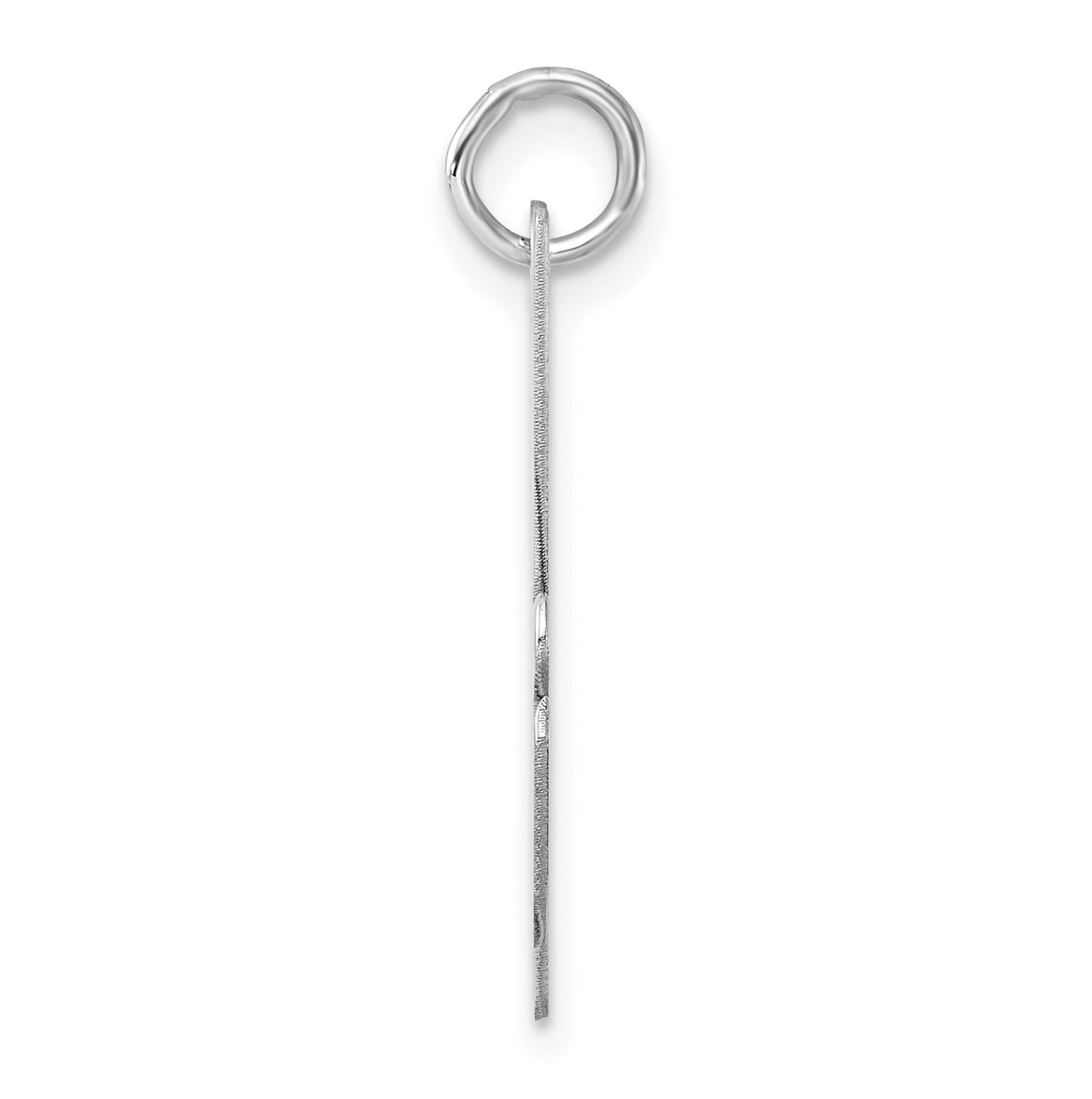 Large Sterling Silver Rhodium plated Script Letter H Initial Charm