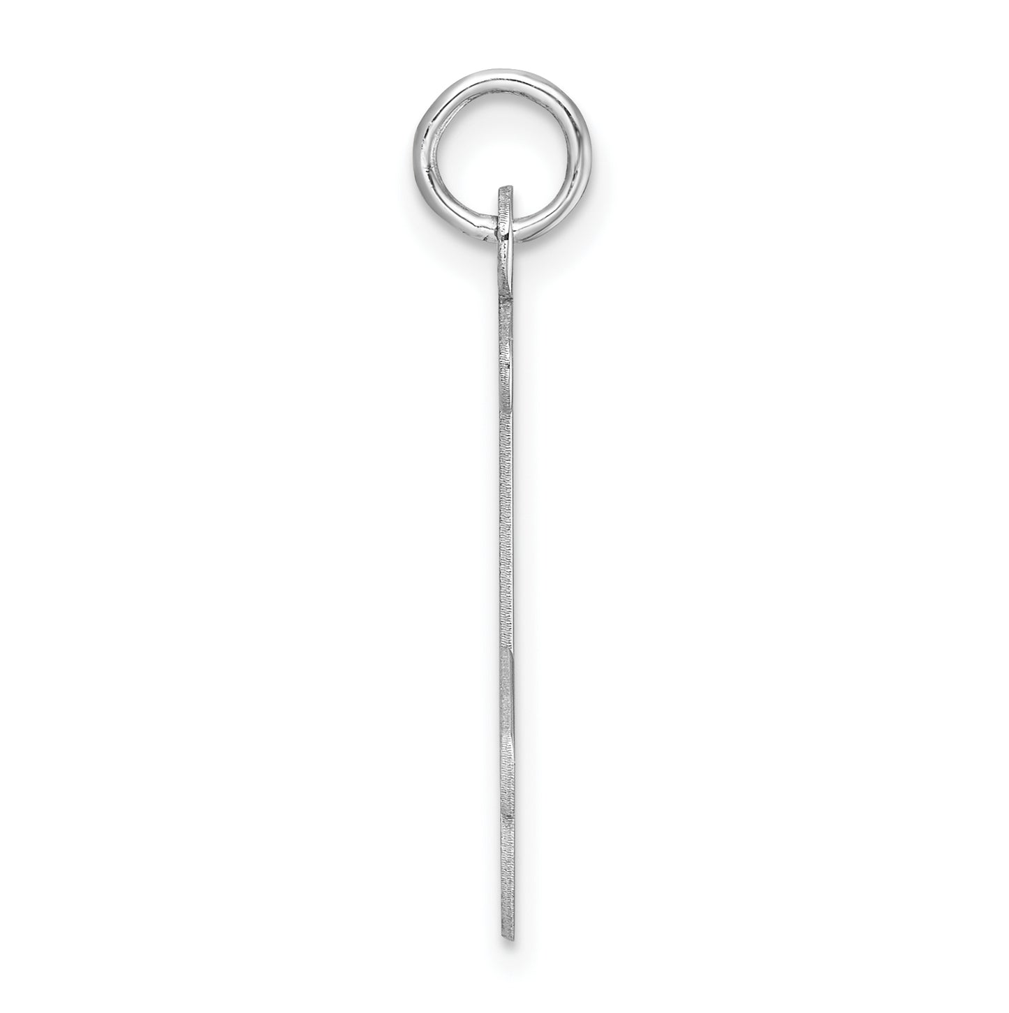 Large Sterling Silver Rhodium plated Script Letter J Initial Charm