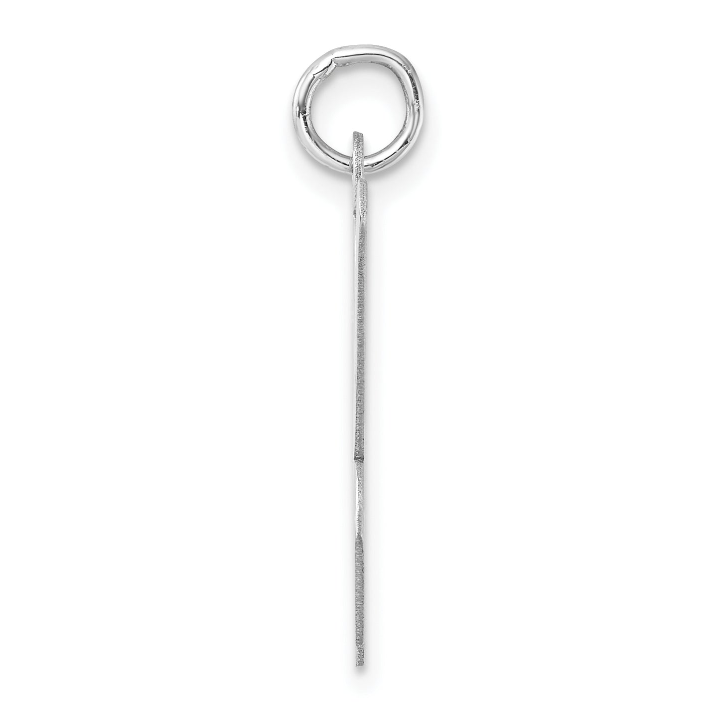 Large Sterling Silver Rhodium plated Script Letter K Initial Charm