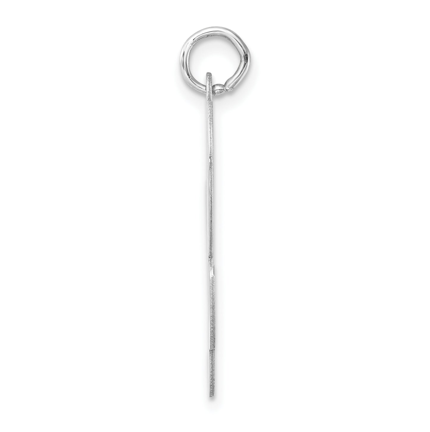 Large Sterling Silver Rhodium plated Script Letter L Initial Charm