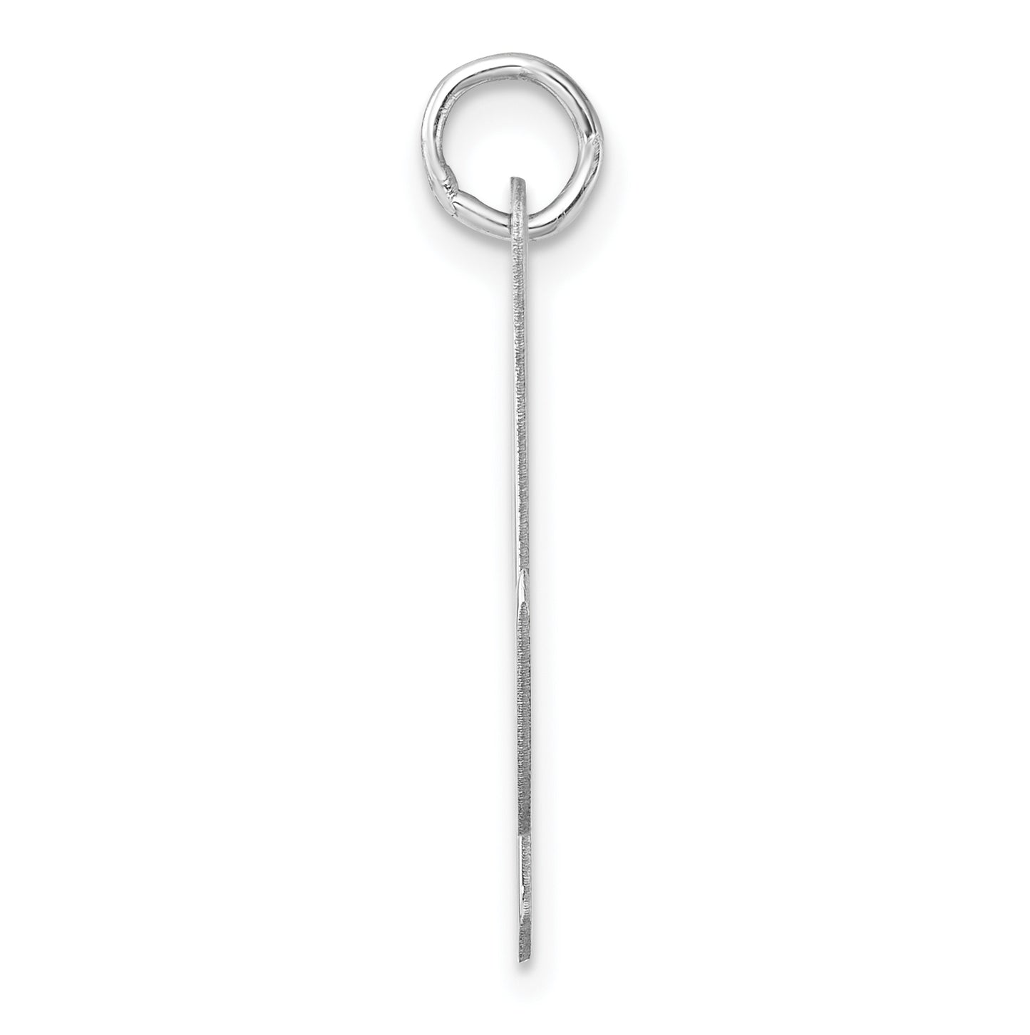 Large Sterling Silver Rhodium plated Script Letter N Initial Charm