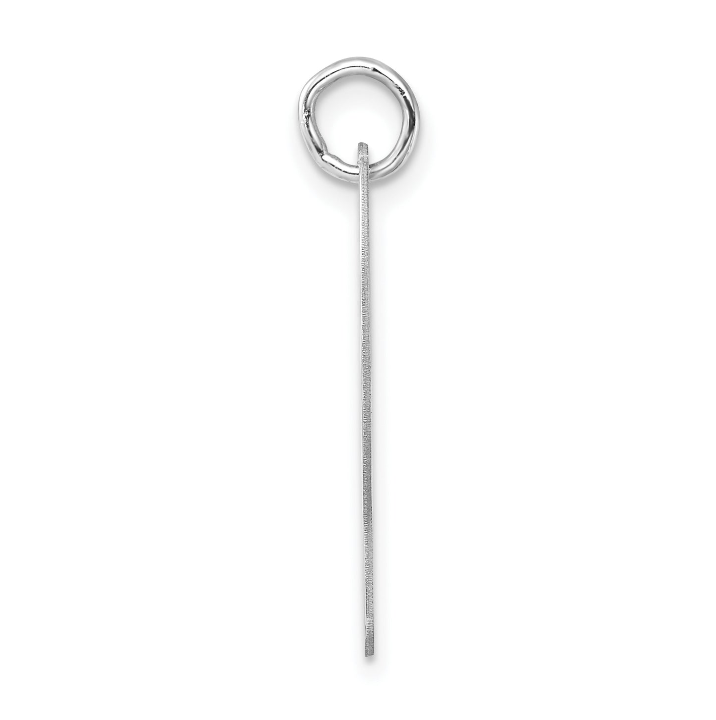 Large Sterling Silver Rhodium plated Script Letter P Initial Charm