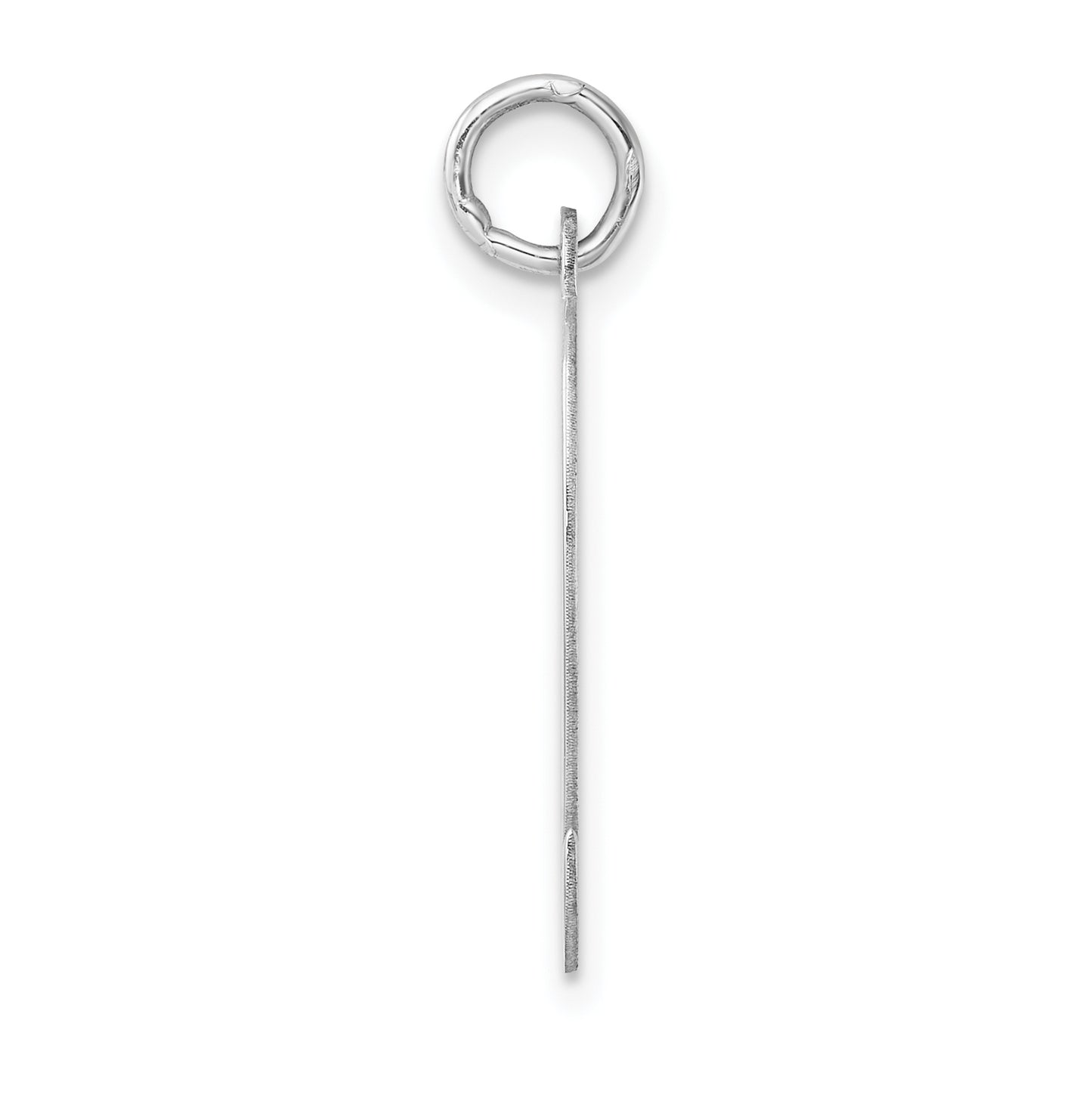 Large Sterling Silver Rhodium plated Script Letter Q Initial Charm
