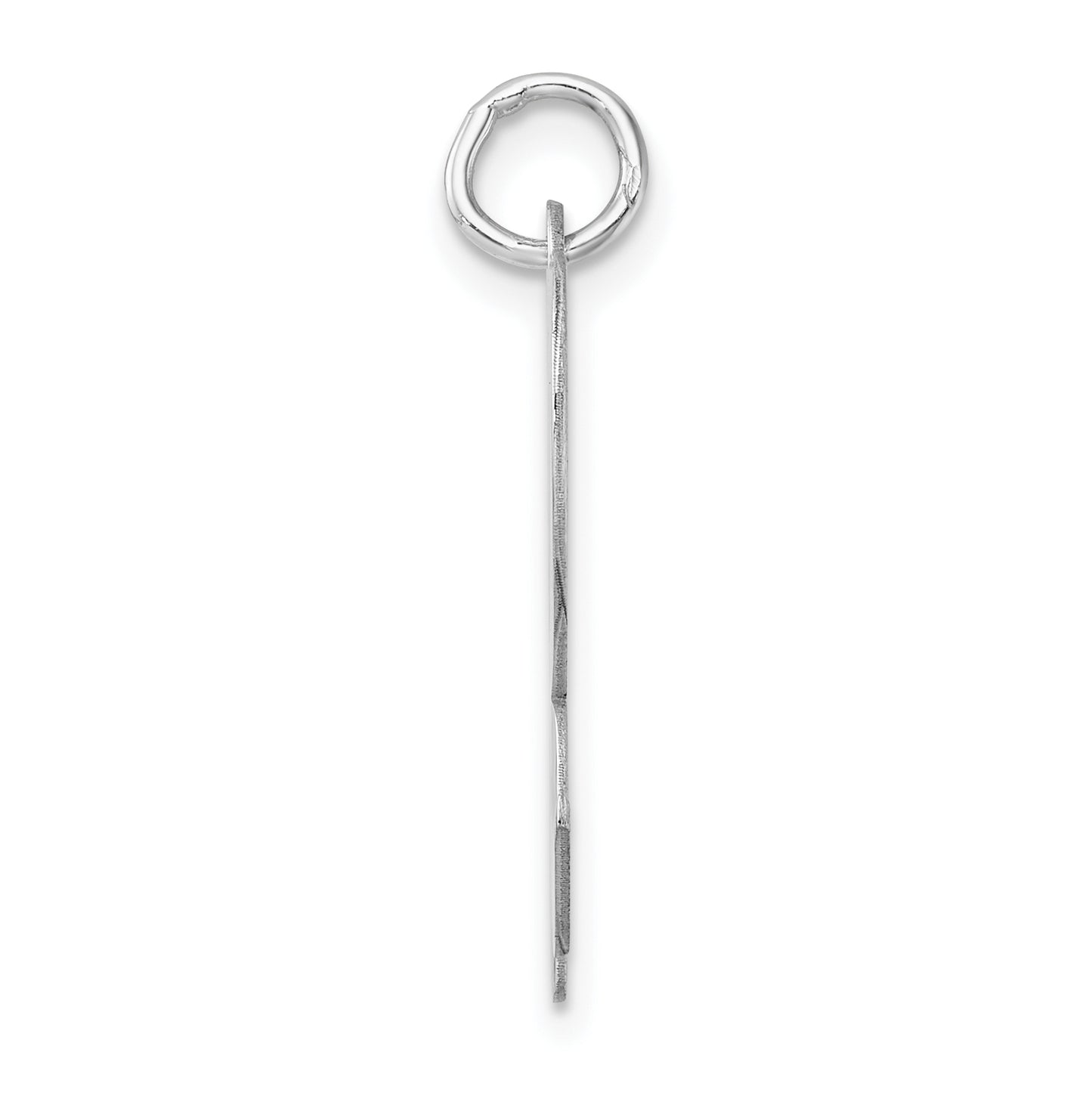 Large Sterling Silver Rhodium plated Script Letter R Initial Charm