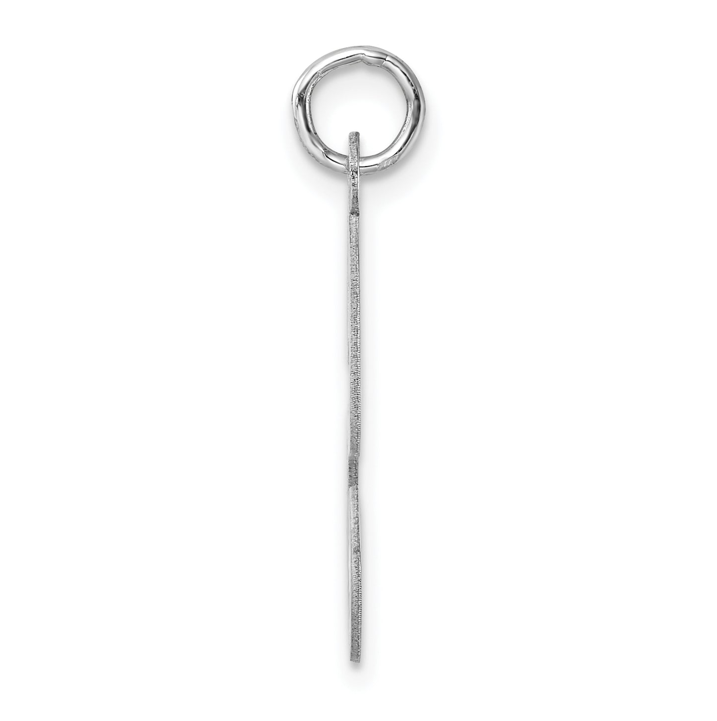 Large Sterling Silver Rhodium plated Script Letter S Initial Charm