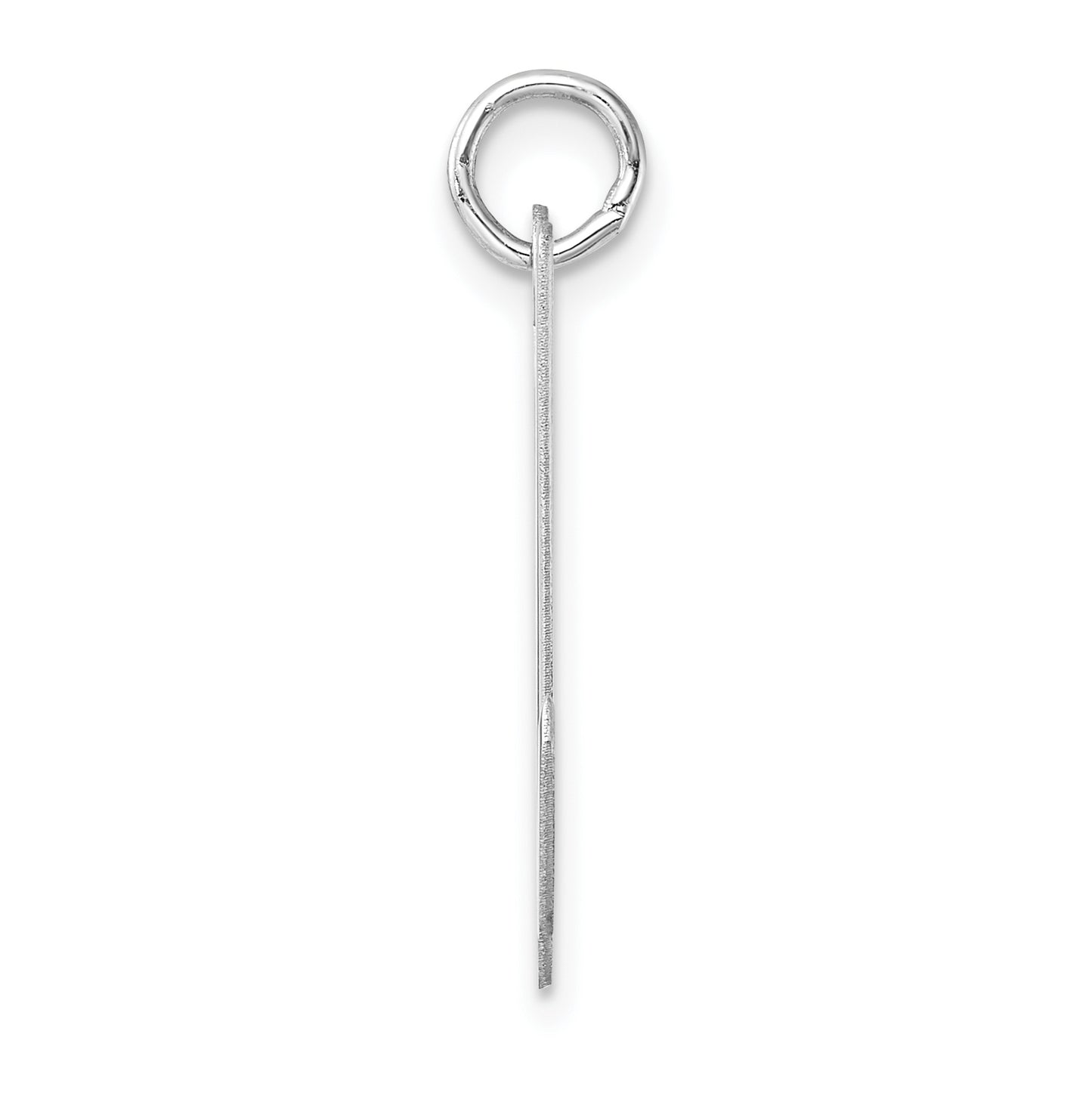 Large Sterling Silver Rhodium plated Script Letter U Initial Charm
